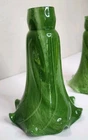 Emerald Green  Lily Tulip Lamp Shade Glass Swirl Glass