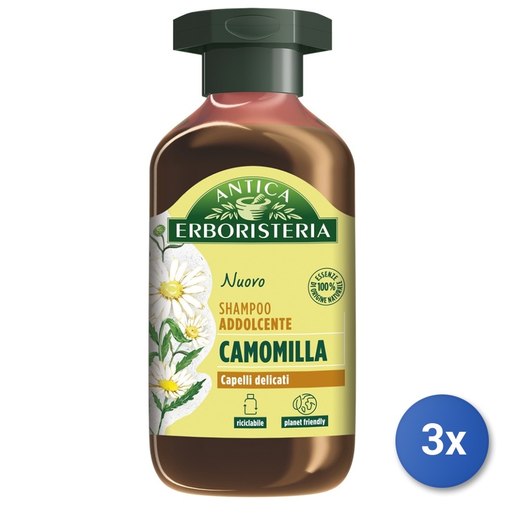 3X Antica Erboristeria Shampoo 250 ML. Chamomile Delicate