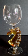 Milon Townsend Wine Glass Unicorn Figurine Hand made 9.5" Tall