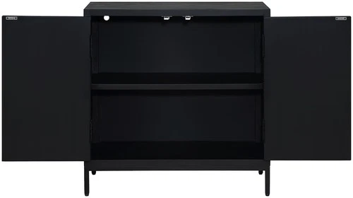 Uttermost 50063 Beswick 32"W 2 Door Wood Cabinet - Black - Picture 2 of 5