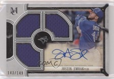 2018 Museum Collection Signature Swatches Triple Relic Justin Smoak Auto wj4