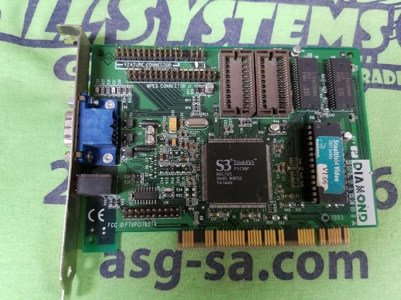 23030093-203 diamond multimedia systems diamond pci vga S3 TRIO64V+ 2MB ram vid - Image 4 of 4
