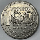 1974 Double Yoke #6 Canada $1 Dollar. AU/UNC Condition. A-181