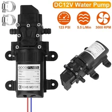 iMountek 12V Water Pump Boat 100W Electric Diaphragm Water Marine Pump 5.5L/Min