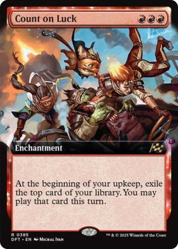Count on Luck (Extended Art) (bez folii) Aetherdrift MTG
