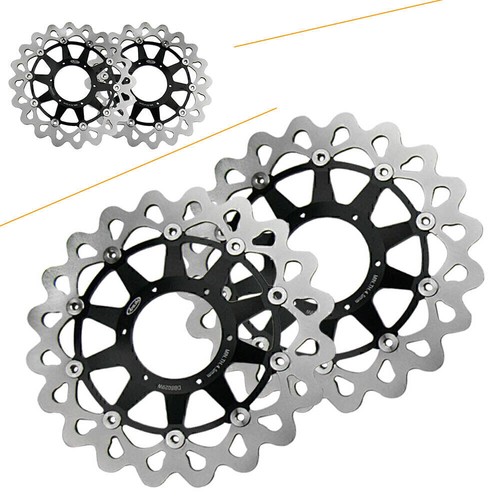 Front Brake Disc Rotors Black for Honda CBR1000RR 06-07 VTR1000 SP1 RC51 2000-04