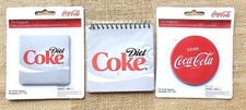 New Coke Coca Cola Metal 3" Magnets And 4" Notepad