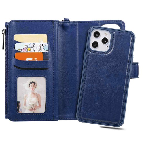 For iPhone 12 11 Pro Max SE 8 7 6s Magnetic Detachable Wallet Leather Case Cover - Picture 28 of 55