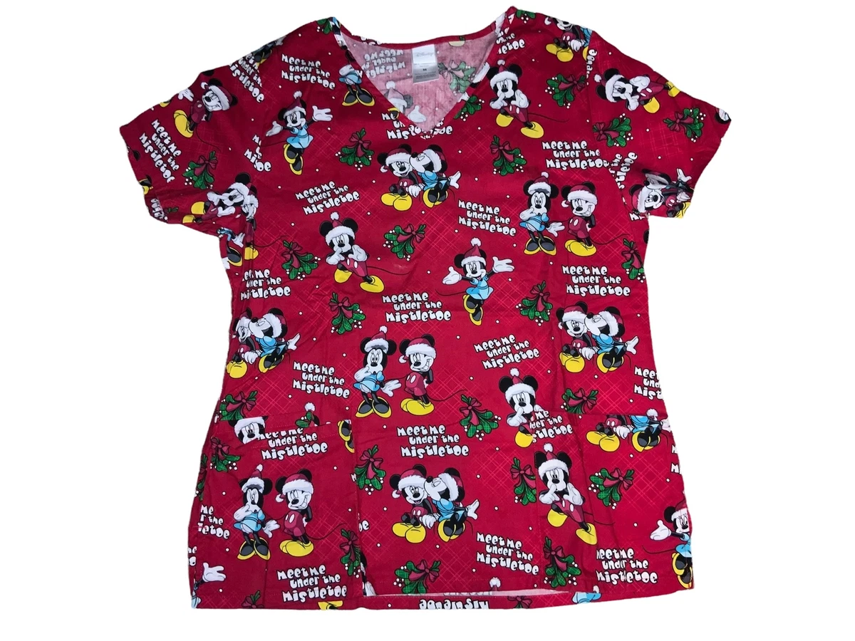 Disney christmas deals scrub tops