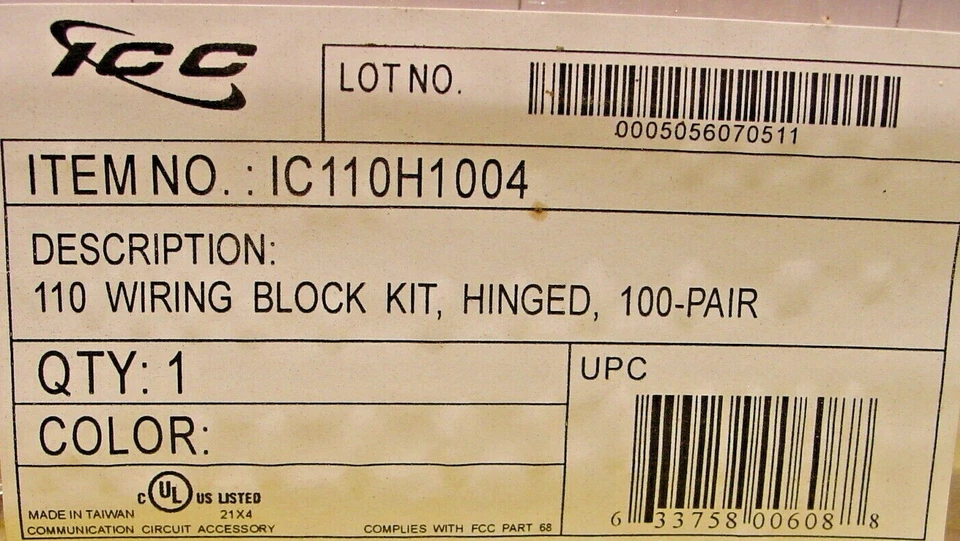 *ICC IC110H1004 Hinged Wiring Block Kit For 110 Installations - Image 3 of 4