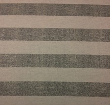 BALLARD DESIGNS MILESTONE GRAPHITE SUNBRELLA STRIPED WOVEN FABRIC BY YARD 54"W