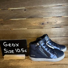New NWOB Little Kids Geox Blue Leather Glitte...