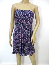 Envi Womens Purple & Blue Chain Print Tube Dress Size XS