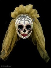 Venetian mask, day of the dead mask, sugar skull, skull mask, dead bride