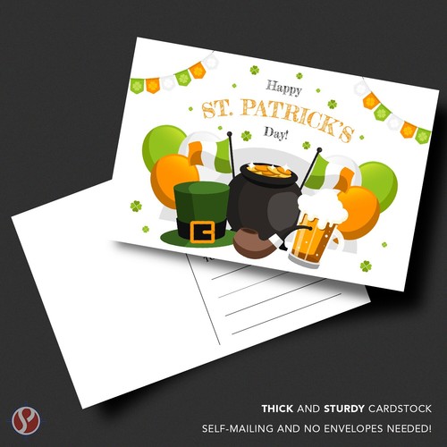 Happy St. Patrick's Day Postcards, Irish Celebration Greeting Cards, 25 Qty - Picture 2 of 6