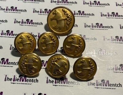 Brooks Brothers Replacement Gold Buttons 6 Cuff & 1 Front Golden