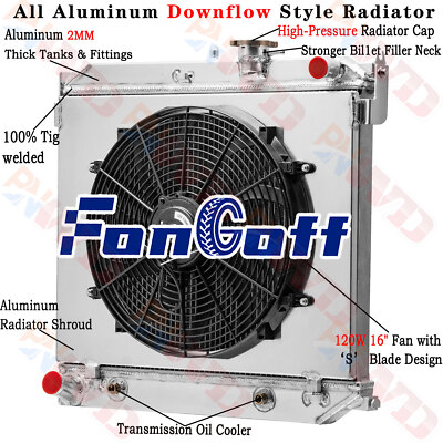 4 Row Radiator Shroud Fan For 2004-2012 Chevy Colorado GMC Canyon 2.8L 3.7L 2011