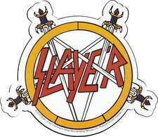 Sticker - Slayer Pentagram Four Sword Logo 5" x 5.5" Die Cut 5989