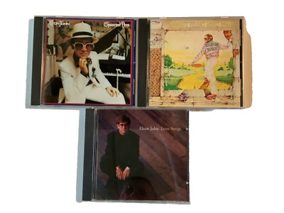 3 CD Lot ELTON JOHN Greatest Hits, Goodbye Yellow Brick Road Love Songs 42 Songs