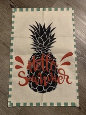 New Garden Yard Flag Double Sided Hello Summer Pineapple 12x18  Outdoor