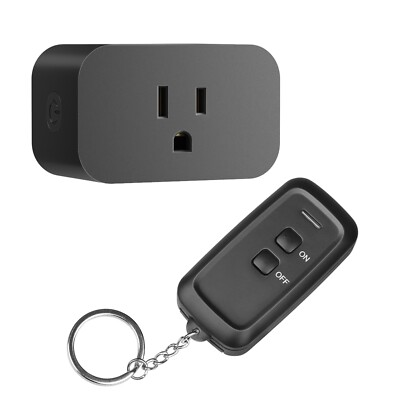 #ad DEWENWILS Remote Control Outlet Wireless Remote Light Switch 15A 1875W Black $11.99
