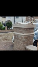 Cast stone pier caps 1.5 X 1.5 brick