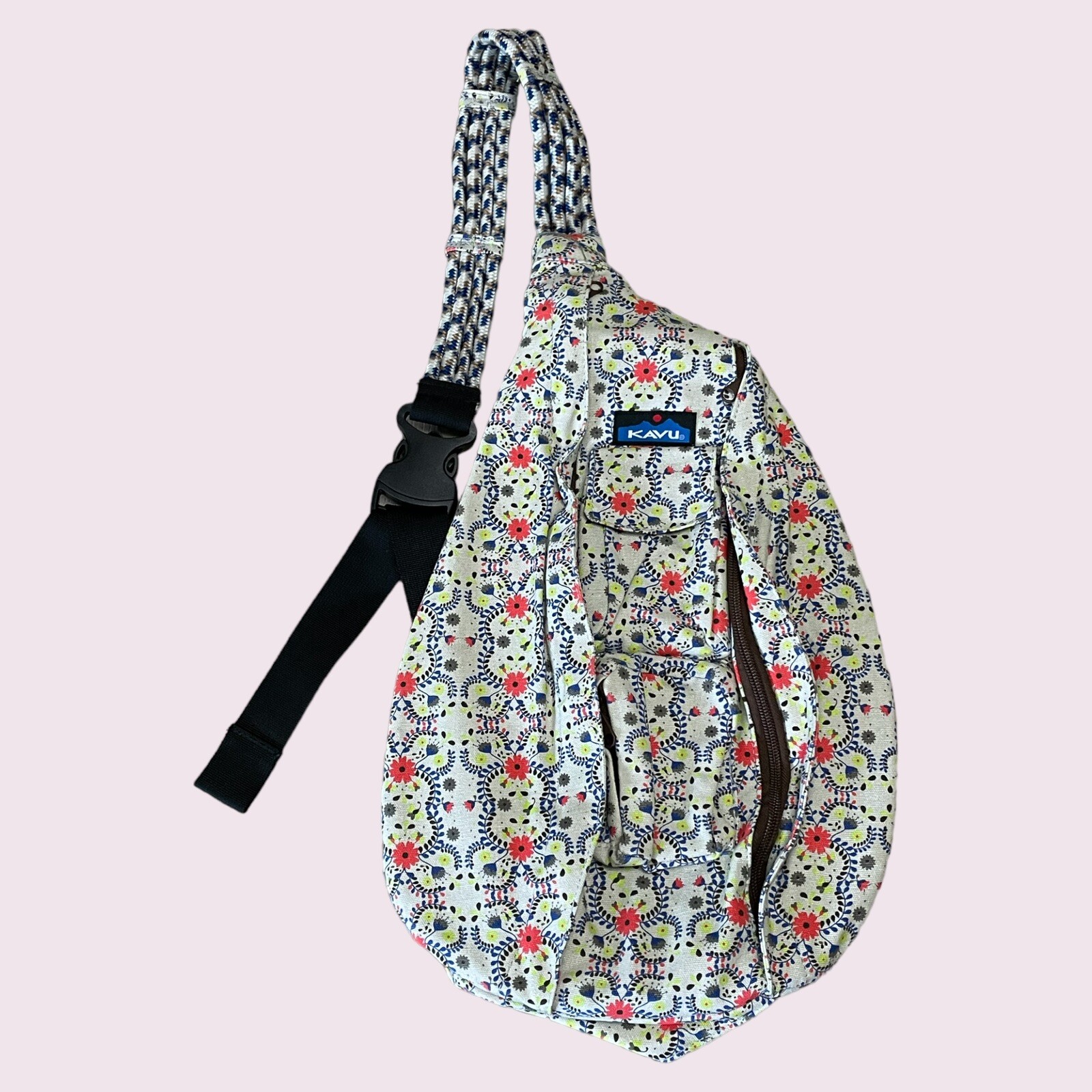 KAVU mini rope sling bag Floral print Gem