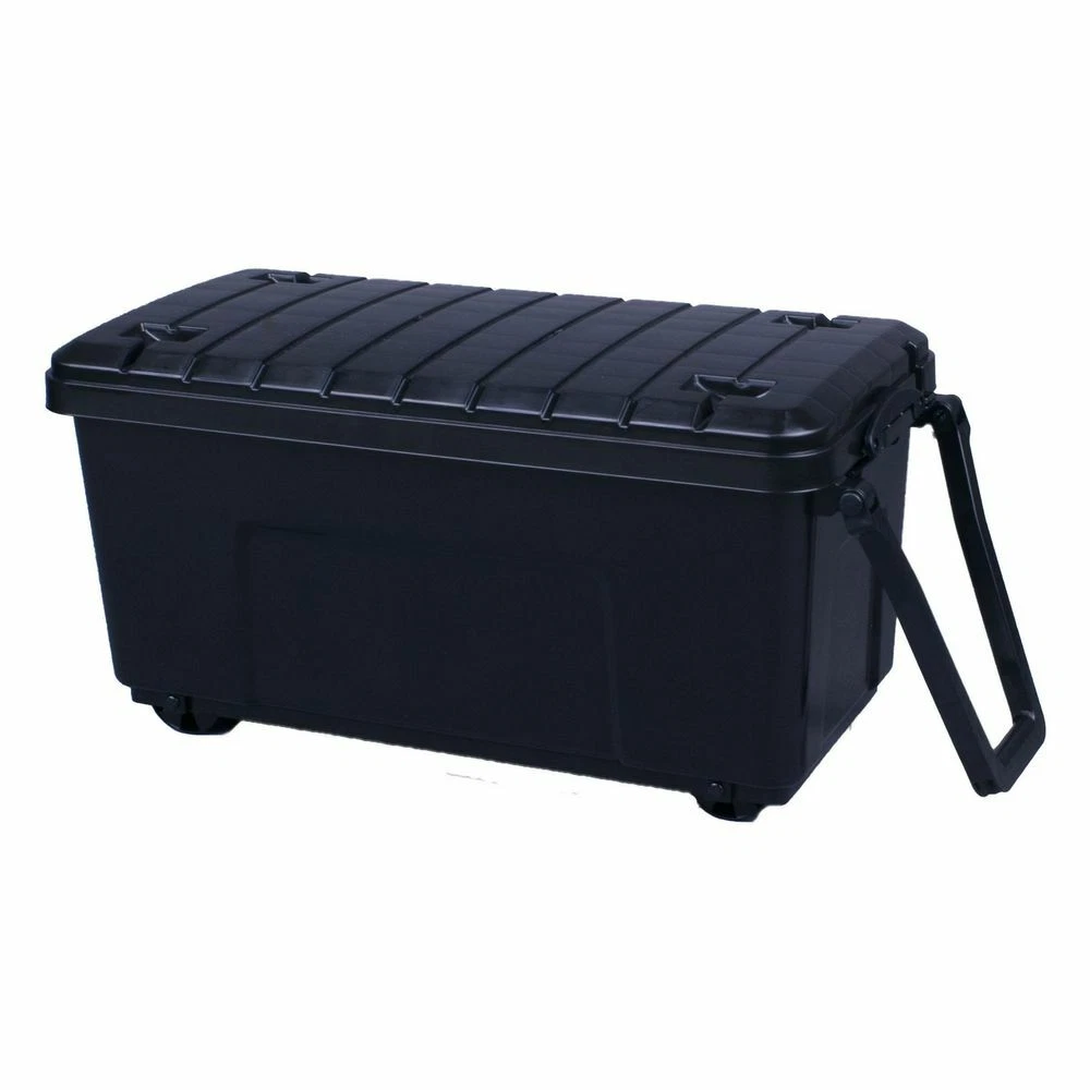 Heavy Duty Extra Large 160 Litre Plastic Storage Box Container Trunk with  Wheels