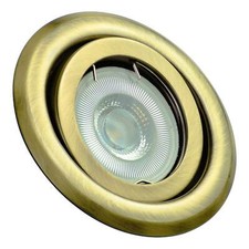 Halogen LED Einbaurahmen antik Messing Einbauspot, Einbaustrahler