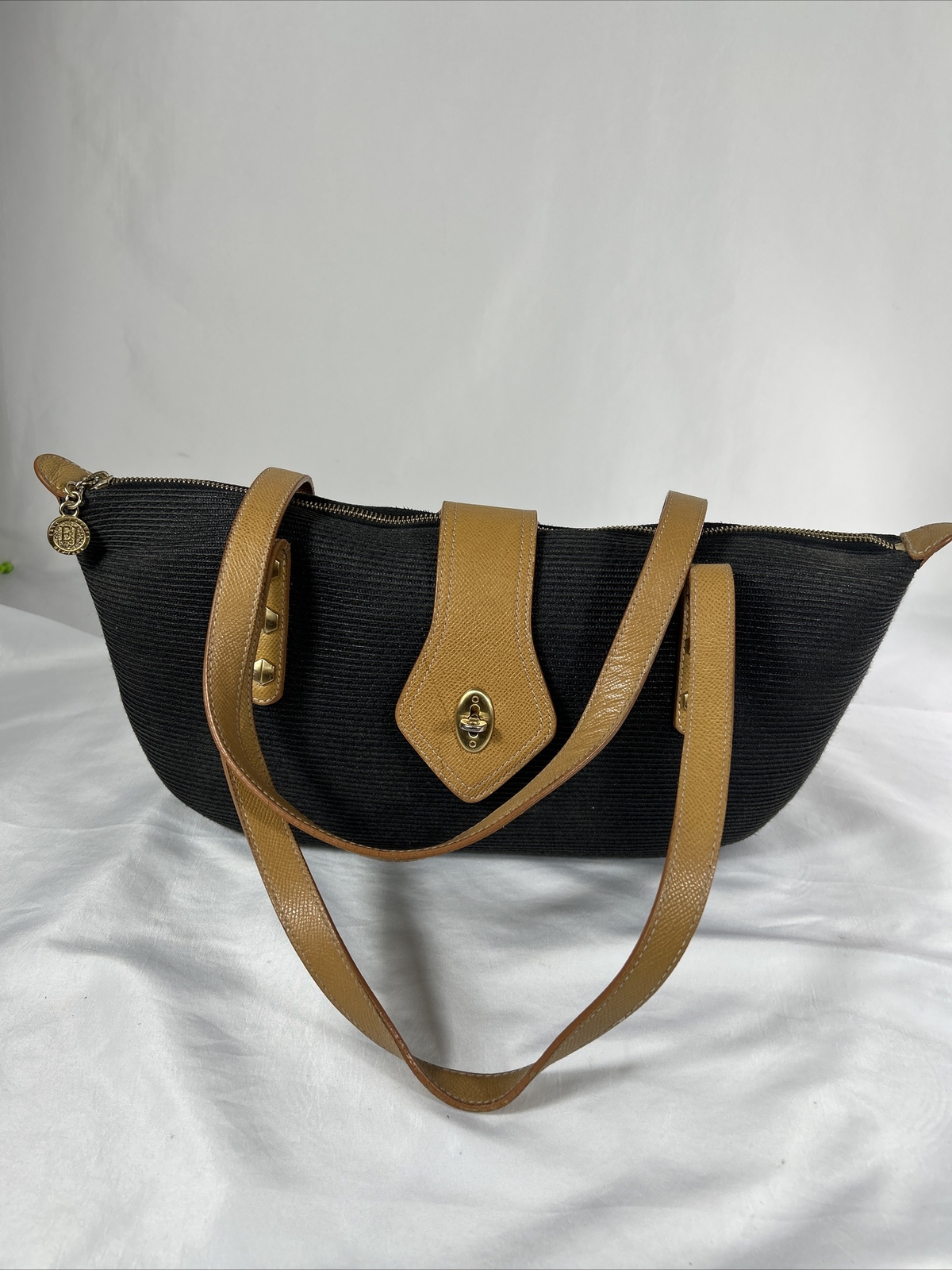 Eric Javits Women’s Squishee Woven Straw w/ Leath… - image 5