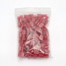 AWG22-16 Gauge Nylon Insulated Spade Connector Wire Crimp Female Terminals Red