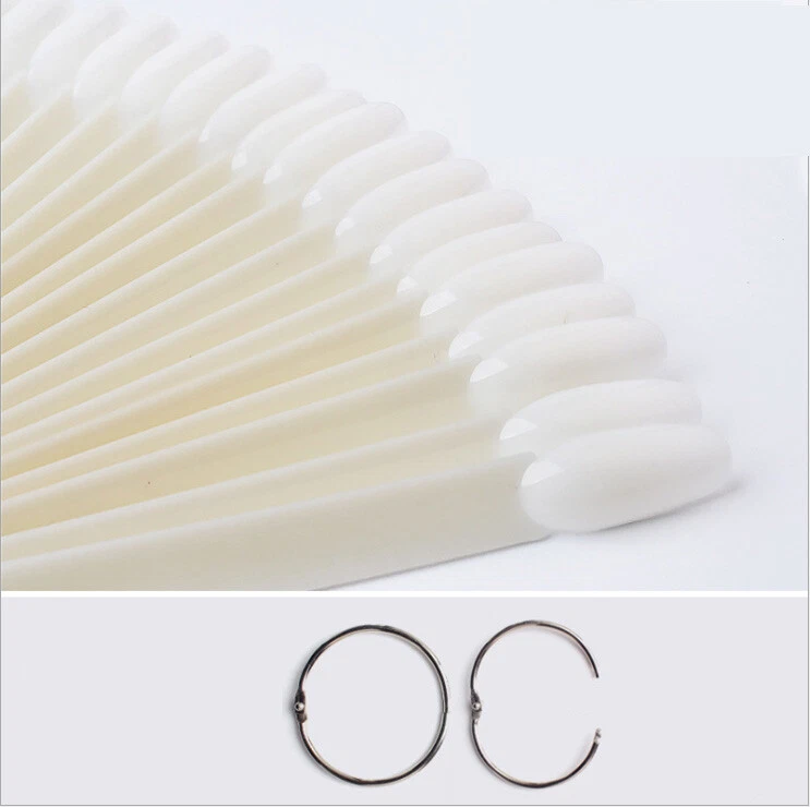 50Pcs False Display Nail Art Fan Wheel Polish Practice Tips Sticks Tools DIY - Image 3 of 4