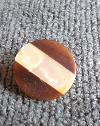 Vintage MOP Mother of Pearl Inlay Button 11/16" Inch - Picture 3 of 4