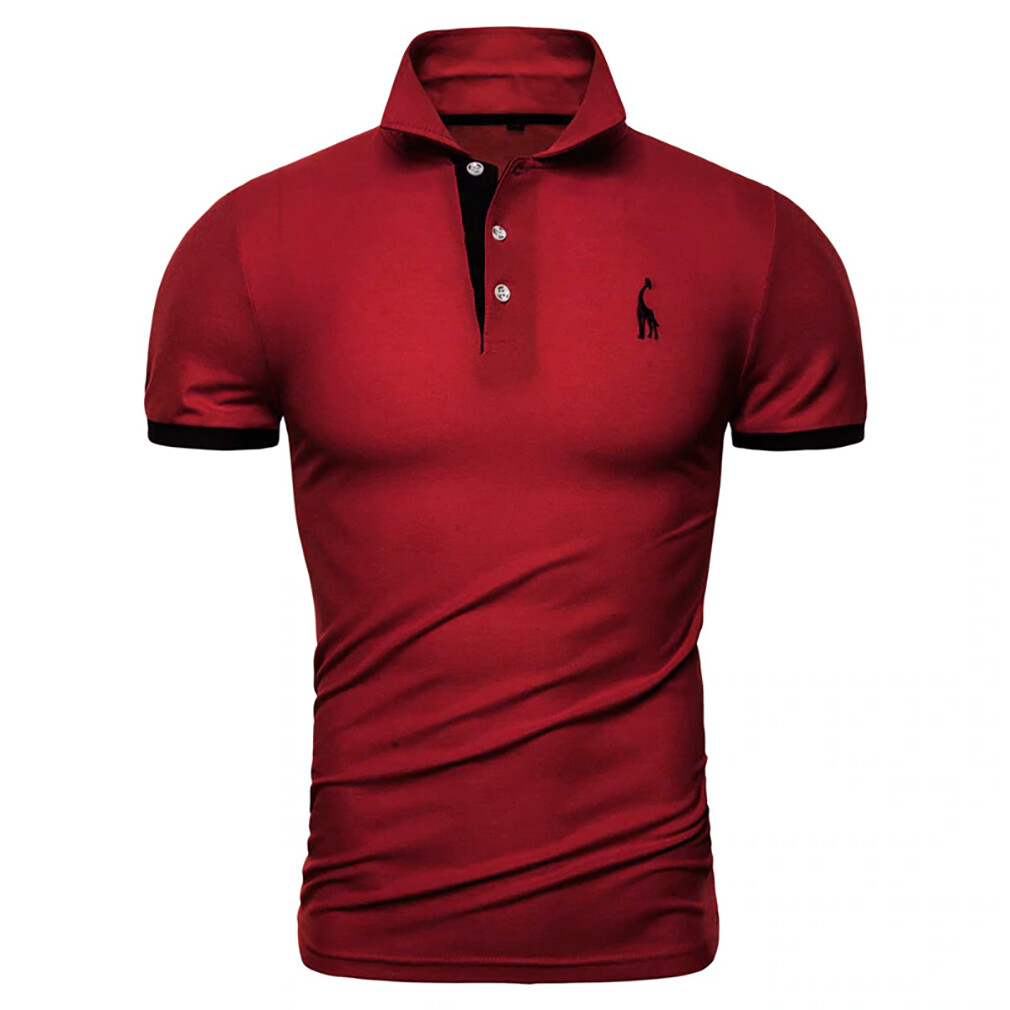 New Mens Polo Shirt T-Shirt Top Short Sleeve Contrast Colours S M L XL ...