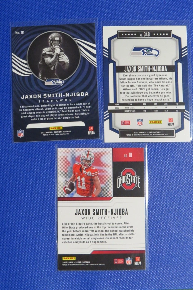 2023 Score - Rookies #348 and #10 Jaxon Smith-Njigba + #91 Illusions - Image 2 of 2