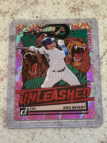 KRIS BRYANT ~ 2021 Donruss Baseball #UNL17 Unleashed Pink Fireworks PWE