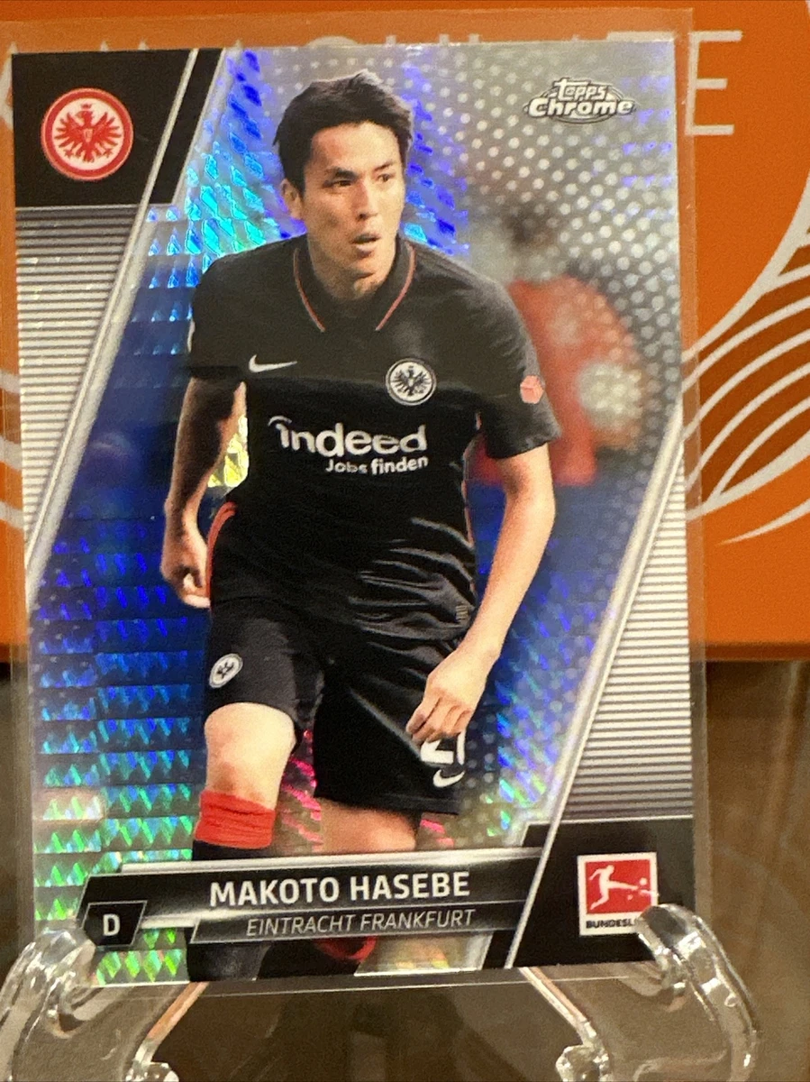 Carte Makoto Hasebe Green Wave 99/99 - Eintracht Francfort Topps Chrome 21-22