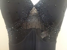 Blondie Nights by Jasmine Black Sequin/Beaded Long Dress Size 1, 2