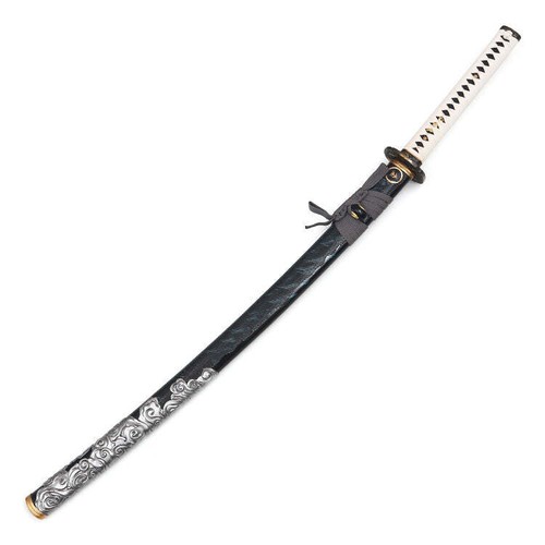 Clay Tempered T10 Steel Ghost of Tsushima Samurai Katana Sword - Picture 4 of 5
