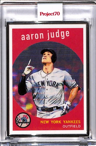 2021 TOPPS PROJECT 70 #730 AARON JUDGE BY MATT MCCORMICK AP SILVER FRAME 02/51
