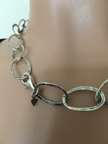 Silpada Hammered Sterling Silver Link Necklace    19"    N1667 - Picture 2 of 2