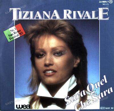 Tiziana Rivale - Sarà Quel Che Sarà 7in 1983 (VG+/VG+) '
