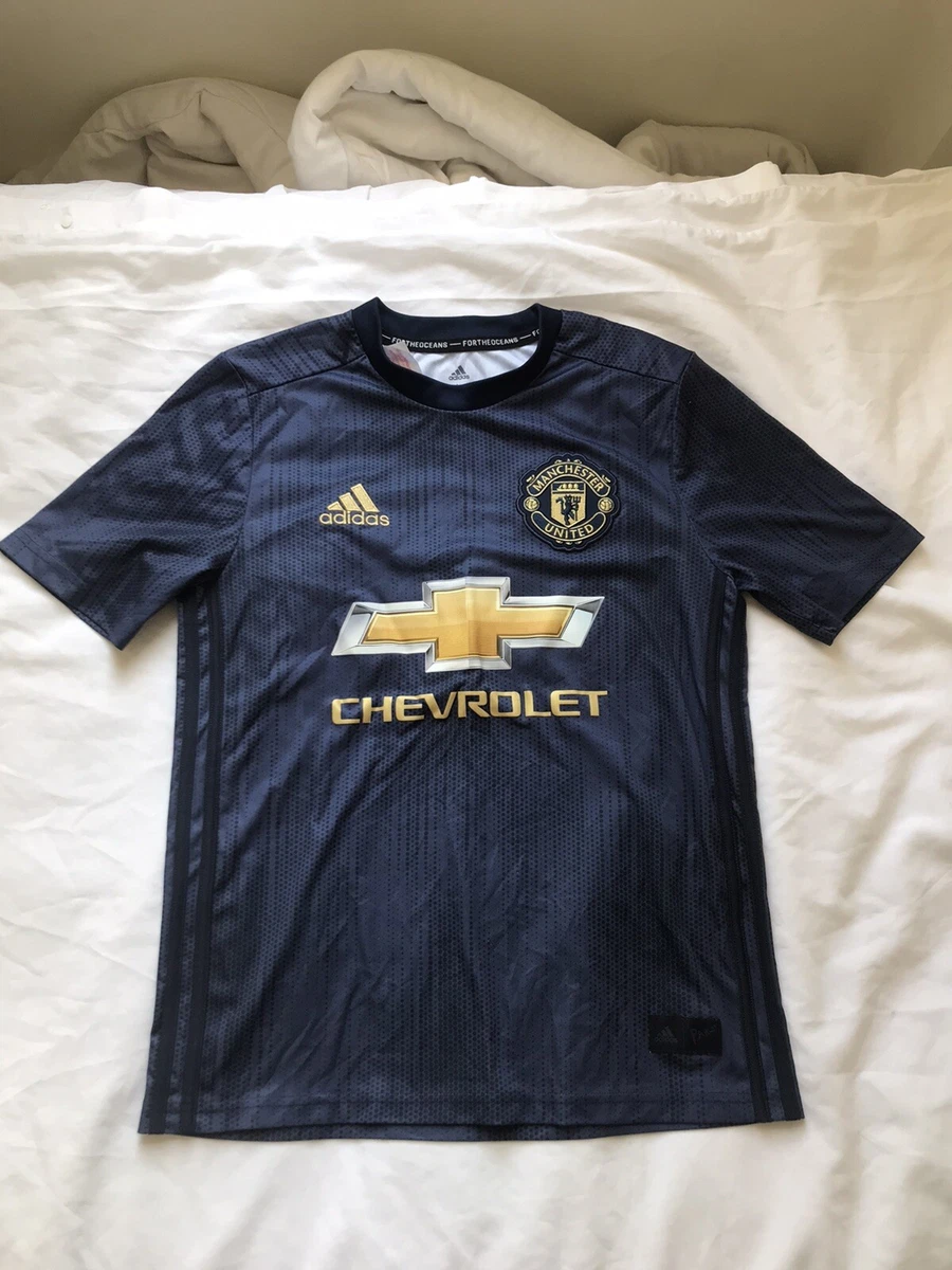 Blue and gold adidas shirt top