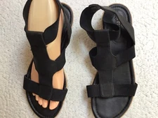 Euro Soft By Sofft Strappy Black Comfort Sandal Sz 8M