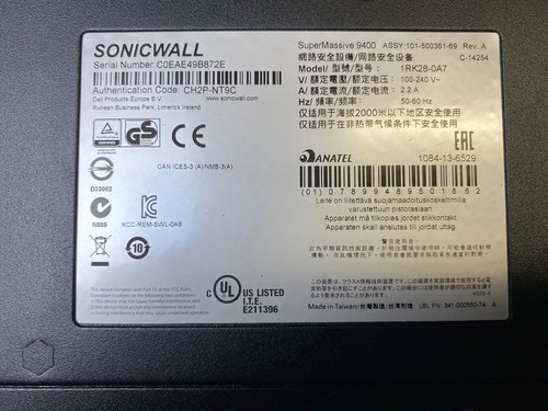Dell SonicWALL Supermassive 9400 Security Appliance Firewall. TRANSFER READY - Picture 5 of 5