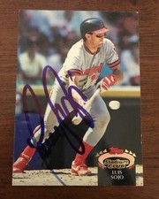 LUIS SOJO 1992 TOPPS SC AUTOGRAPHED SIGNED AUTO BASEBALL CARD 373 ANGELS