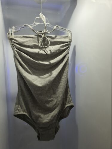 Disfraz de natación DKNY gris traje de baño de una pieza control de abdomen 12 Reino Unido PVP £90 (18 - Imagen 1 de 18