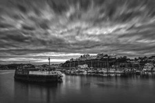 Torquay harbour, Devon, UK... - 18" x 12" PRINT - BW SEASCAPE LONG EXPOSURE UK