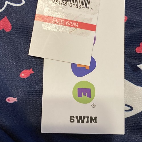 Traje de baño Wippette Swim Infantil Niñas 1 pieza talla 6/9 meses cremallera trasera - Imagen 6 de 9