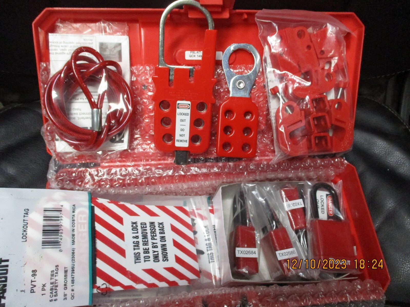 PANDUIT PSLKTCONA RED CONTRACTOR LOCKOUT SET/TAG OUT KIT eBay